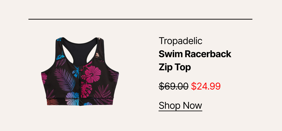 Swim Racerback Zip Top