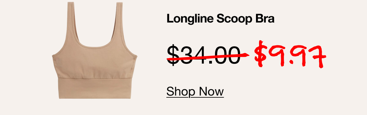 Longline Scoop Bra