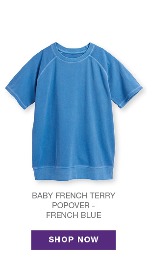 Baby French Terry Popover - French Blue