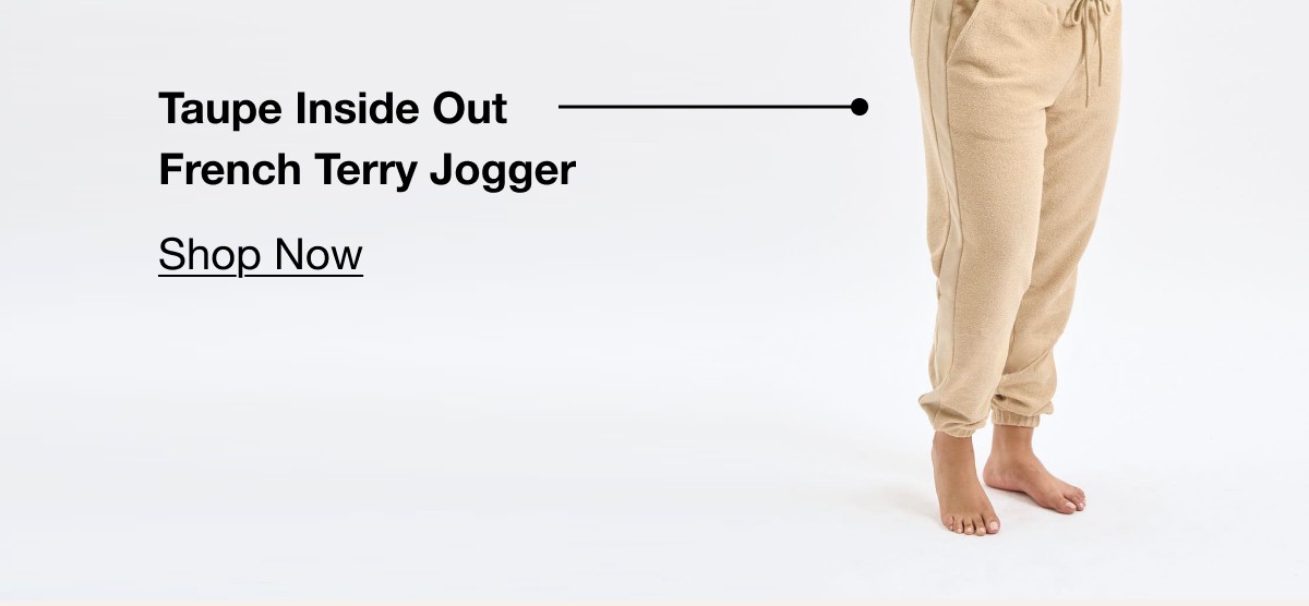 Taupe Inside Out French Terry Jogger