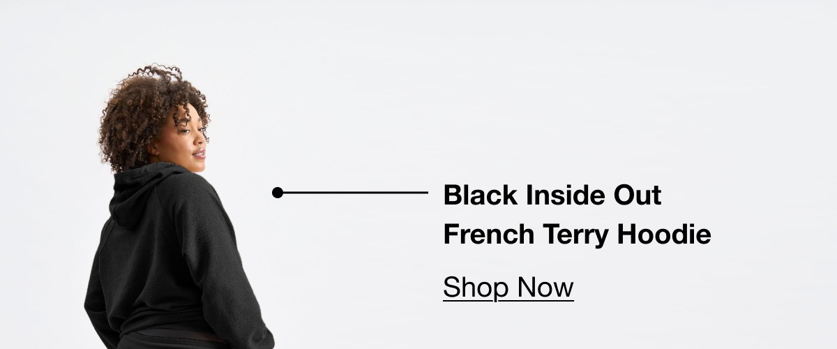 Black Inside Out French Terry Hoodie