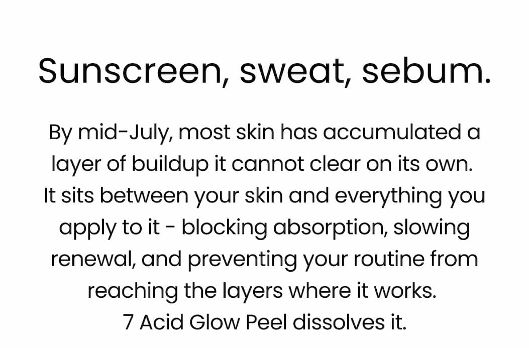 Sunscreen, sweat, sebum