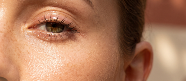 Close detail of calm, even skin in daylight