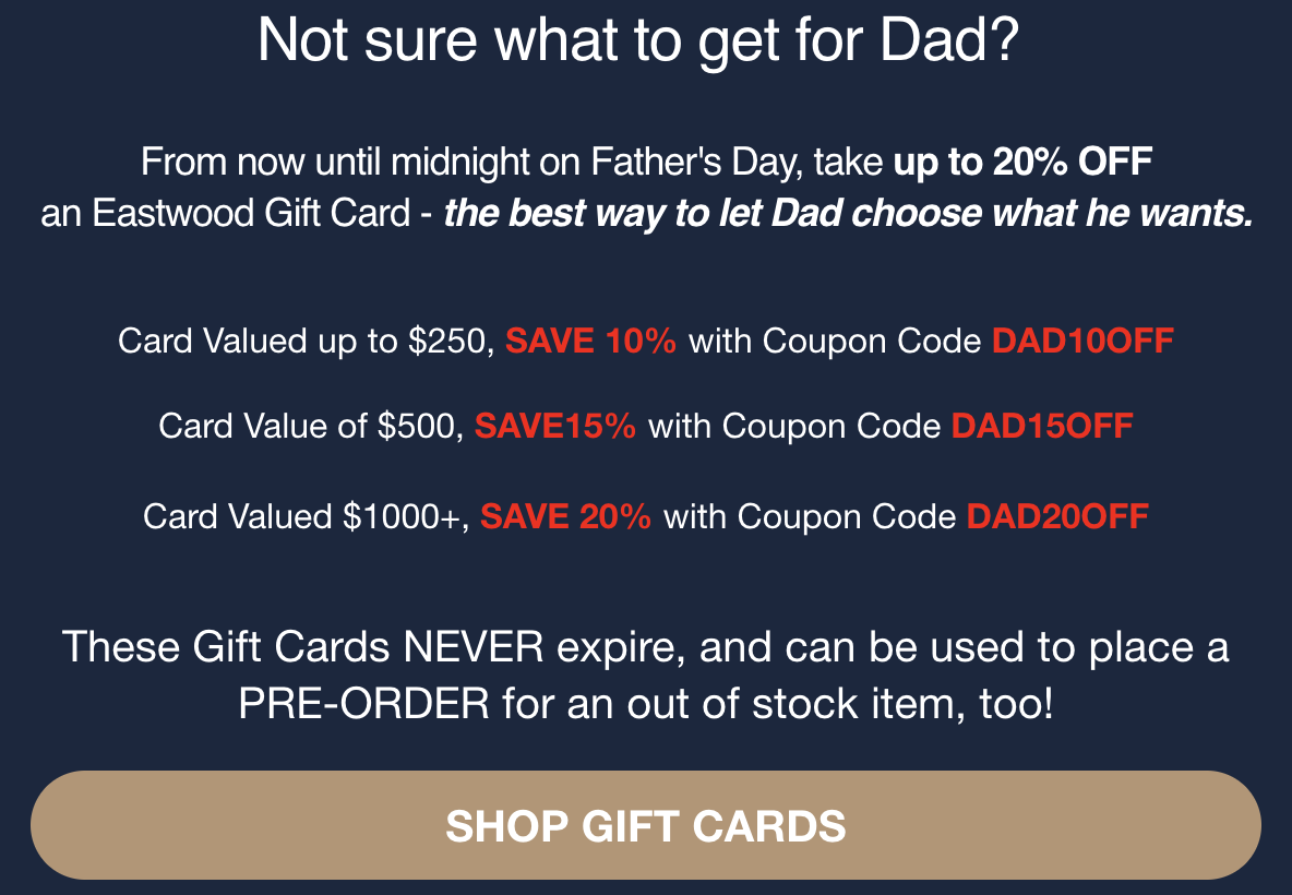 Only a few days left to guarantee yours Eastwood Guitars