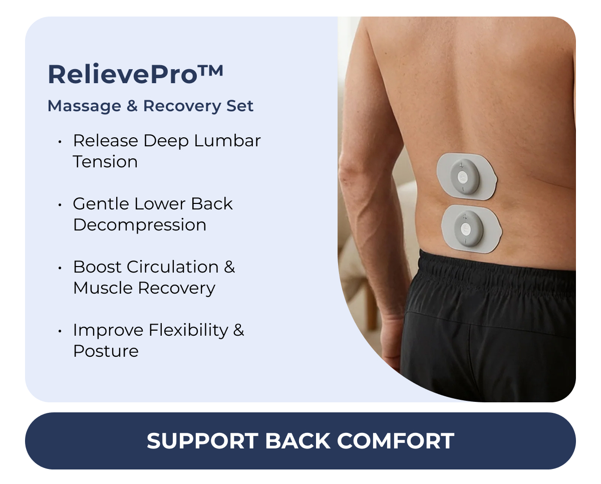 RelievePro™ Massage & Recovery Set Release Deep Lumbar Tension  Gentle Lower Back Decompression  Boost Circulation & Muscle Recovery  Improve Flexibility & Posture SUPPORT BACK COMFORT