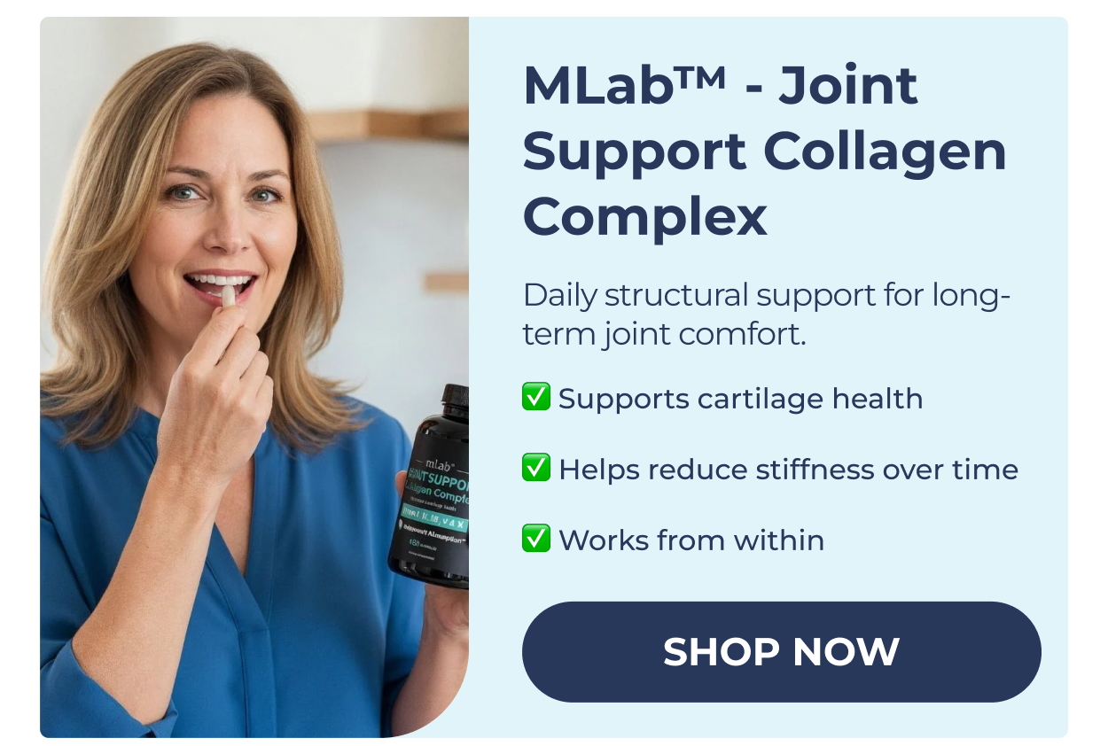 mLab™️ - Joint Support Collagen Complex Daily structural support for long-term joint comfort. ✅ Supports cartilage health  ✅ Helps reduce stiffness over time  ✅ Works from within SHOP NOW