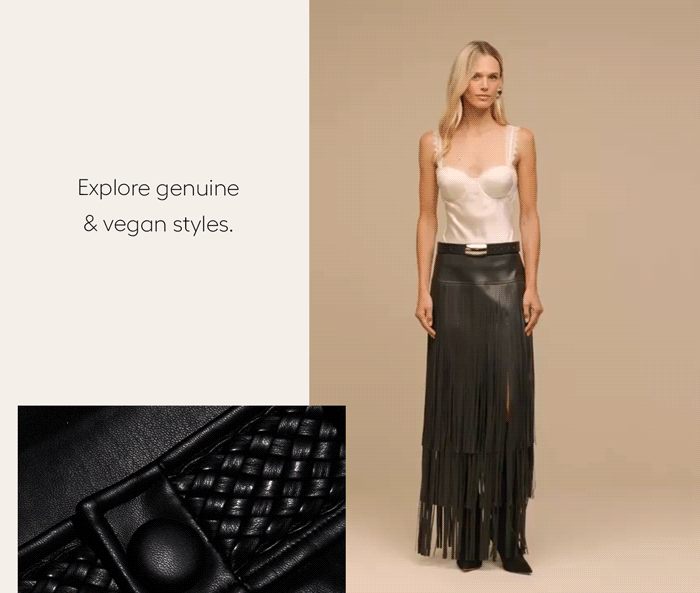 Explore genuine & vegan styles.