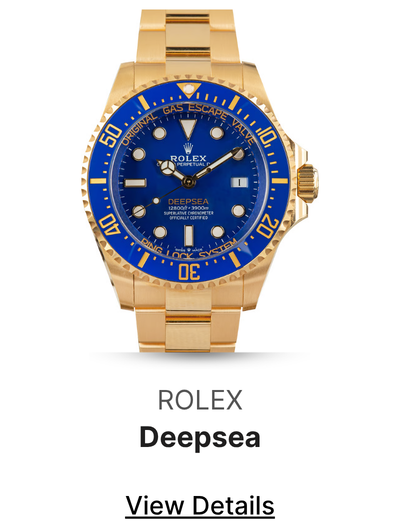 Pre-Owned Rolex Deepsea Ref 136668LB 18k Yellow Gold Blue Dial