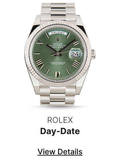 Pre-Owned Rolex Day-Date 40 Ref 228236 Olive Green Roman Dial