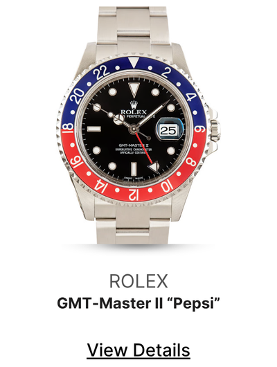 Used Rolex GMT-Master II Pepsi Ref 16710 Black Dial