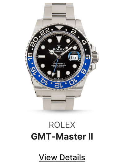 Used Rolex GMT-Master II Batman Ref 126710BLNR Ceramic Dial