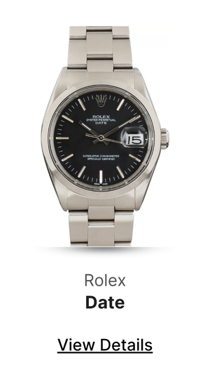 Pre-Owned Rolex Date Ref 1500 Black Dial