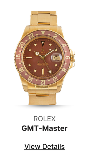 Vintage Rolex GMT-Master Yellow Gold 1675 Brown Dial