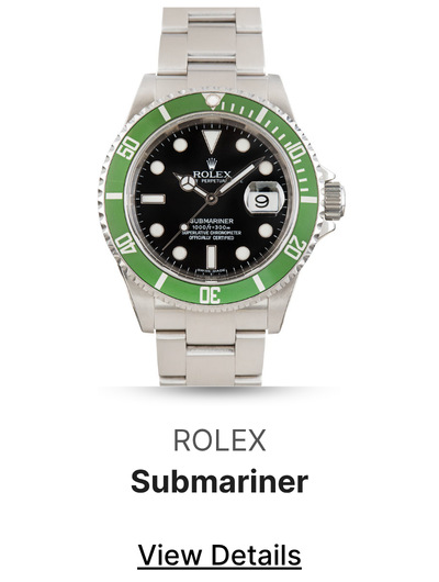 Pre-Owned Rolex Submariner Green Kermit Rolex Ref 16610V