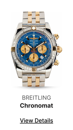 Breitling Chronomat 44 Blue Dial Diamond Bezel