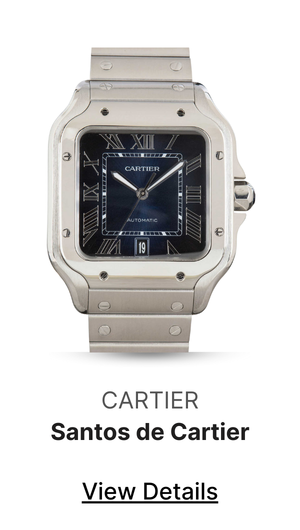 Santos De Cartier WSSA0071 Blue Roman Dial