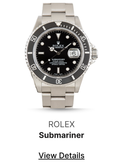 Used Oyster Rolex Submariner Ref 16610 Black Aluminum Bezel