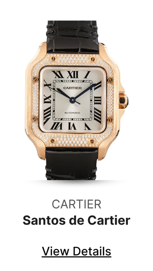 Pre-Owned Santos de Cartier Watch Ref WJSA0012 18k Rose Gold Medium Model