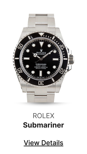 Used Rolex Submariner Black No Date Dial 124060 Stainless Steel