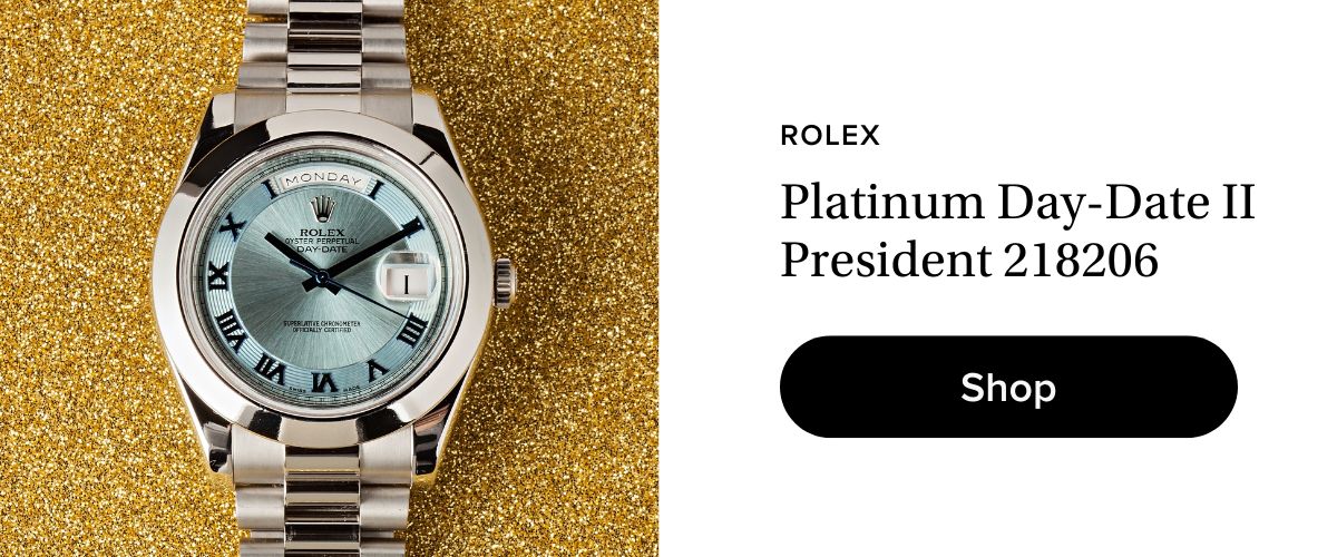 ROLEX, PLATINUM DAY-DATE II President 218206