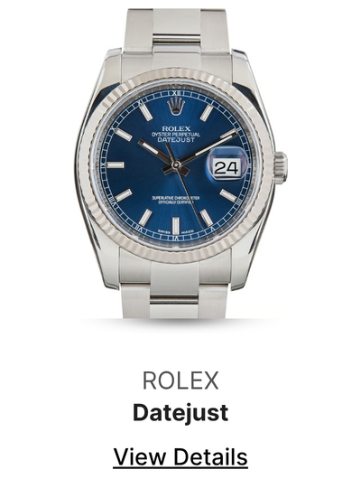 Pre-Owned Rolex Datejust Ref 116234 Blue Index Dial