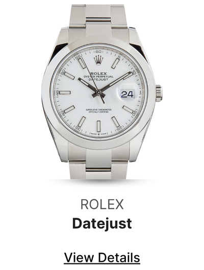Pre-Owned Stainless Steel Rolex Datejust 41 Ref 126300 White Dial