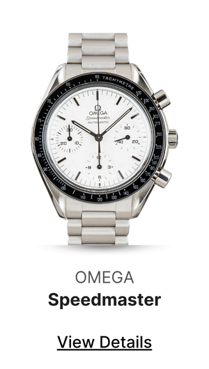 Pre-owned Omega Speedmaster Reduced Albino White Dial