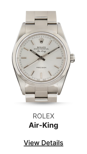 Pre-Owned Steel Rolex Air-King ref 14000 Silver Dial