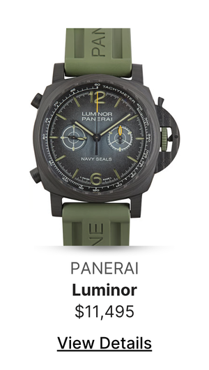 Pre-Owned Panerai Chrono Carbotech Navy SEALs PAM01419 Black Dial