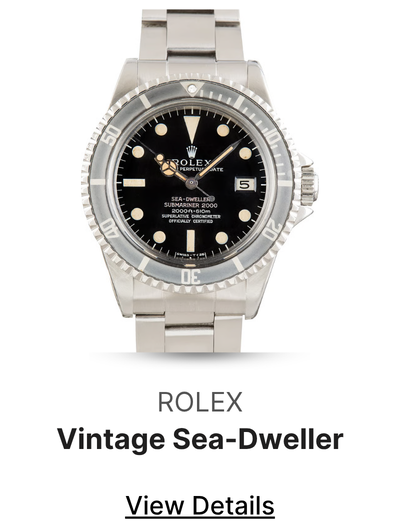 Vintage Rolex Sea-Dweller 1665 Double Red Patent Pending