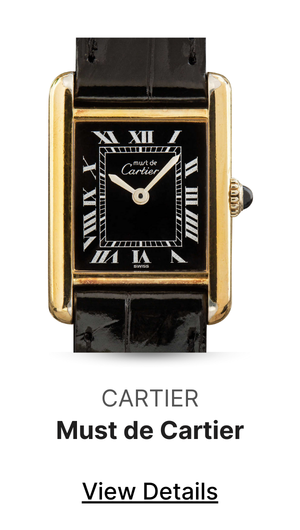 Must de Cartier Tank Black Roman Dial