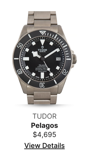 Pre-Owned Titanium Tudor Pelagos Black Dial 25600TN