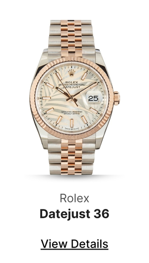 Pre-Owned Rolex Datejust 36 Ref 126231 Palm Motif Dial