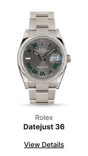 Used Rolex Datejust 36 Wimbledon Dial Ref 126200