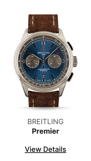 Breitling Premier B01 Blue Dial & Leather Strap