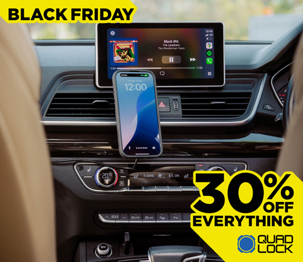 Quad Lock Wireless CarPlay & Android Auto Adaptor links to product page