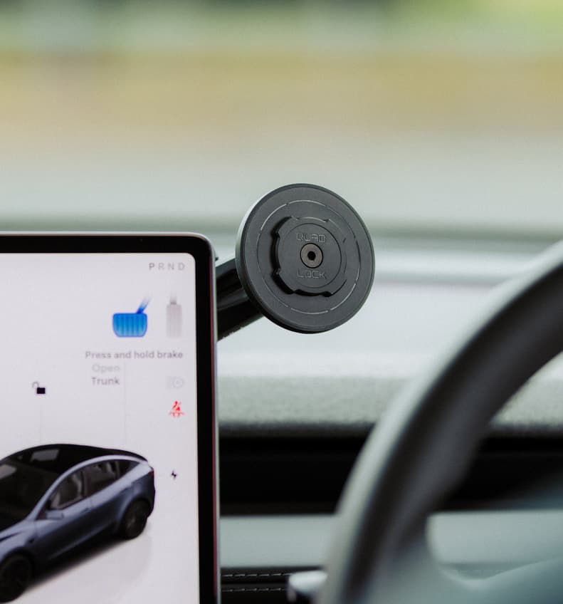 Photo of the Quad Lock EV Car Mount links to product page