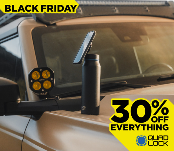 Quad Lock Fork Stem Mount PRO and Waterproof Wireless Charging Head links to What's New collection