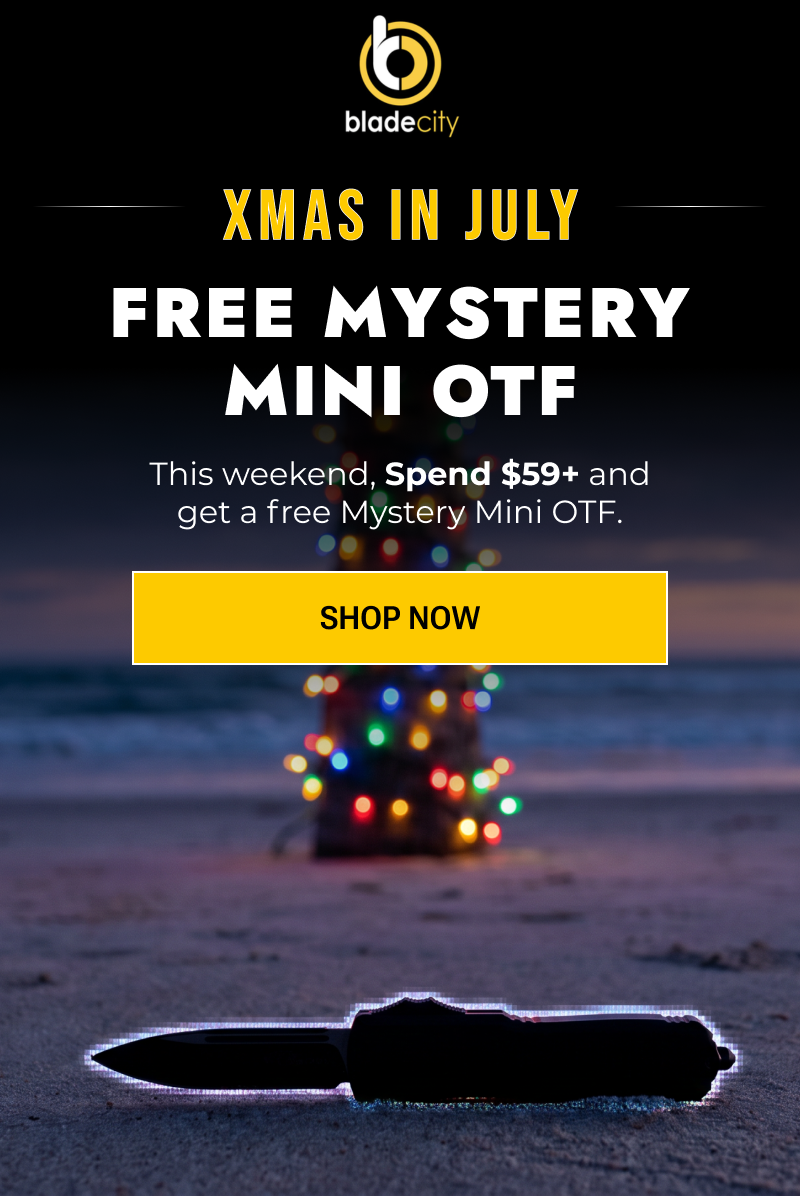 Free Mystery Mini OTF with $59+ spend at Blade City