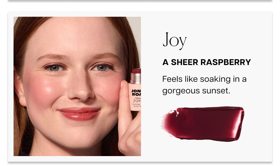 Joy: a sheer raspberry