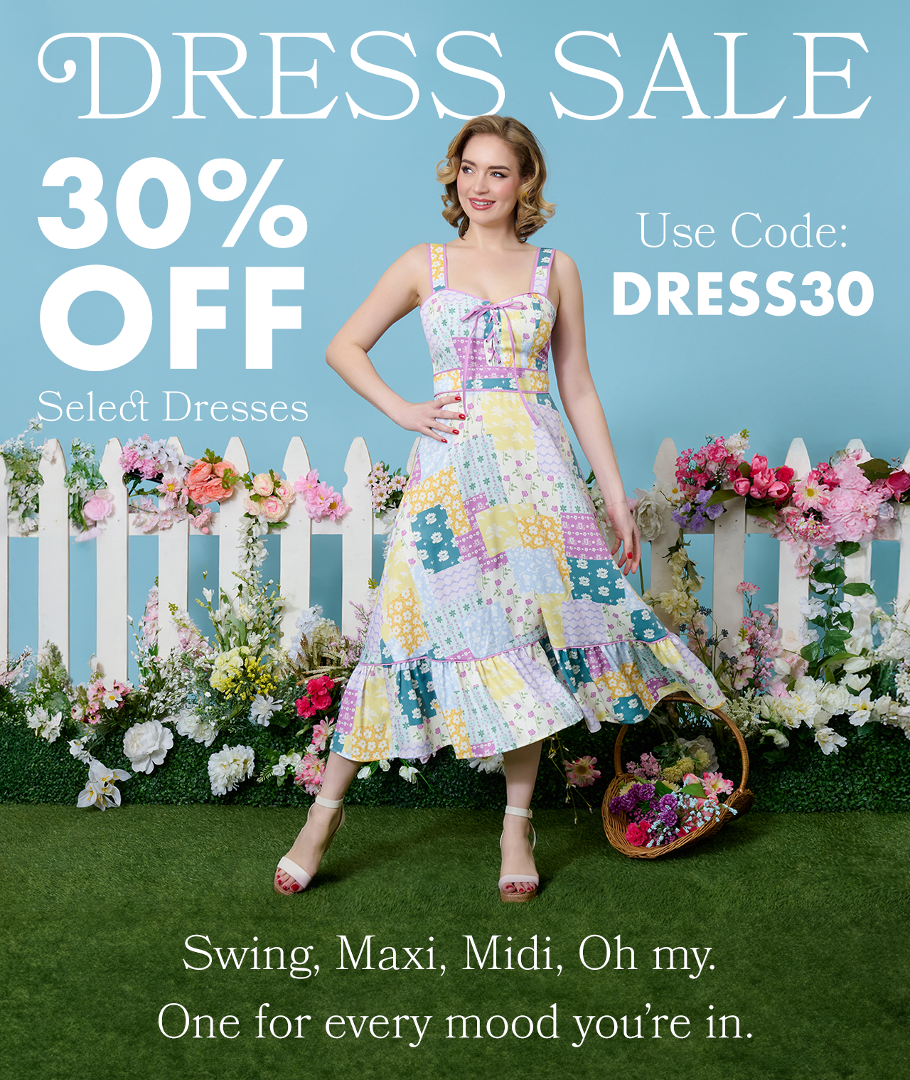 Use Code DRESS30 for 30% Off Select Dresses