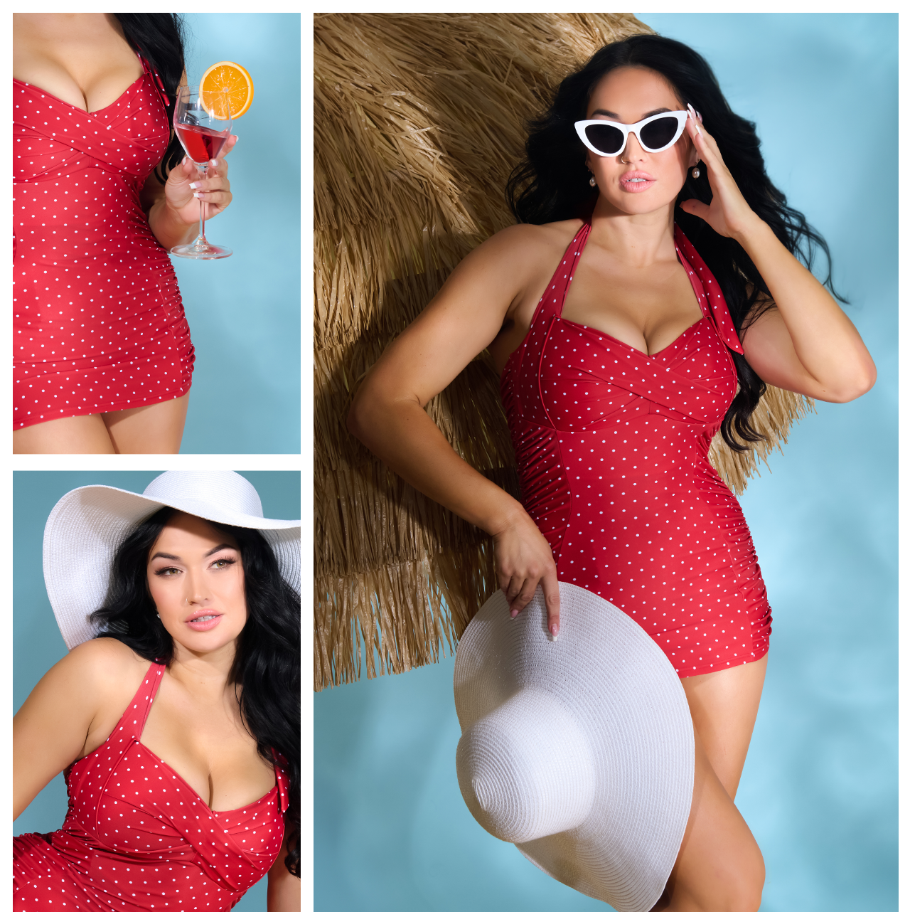 Yellow and (Red) Polka Dot Bikinis