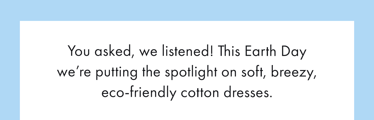 24 HOURS ONLY 25% OFF COTTON DRESSES