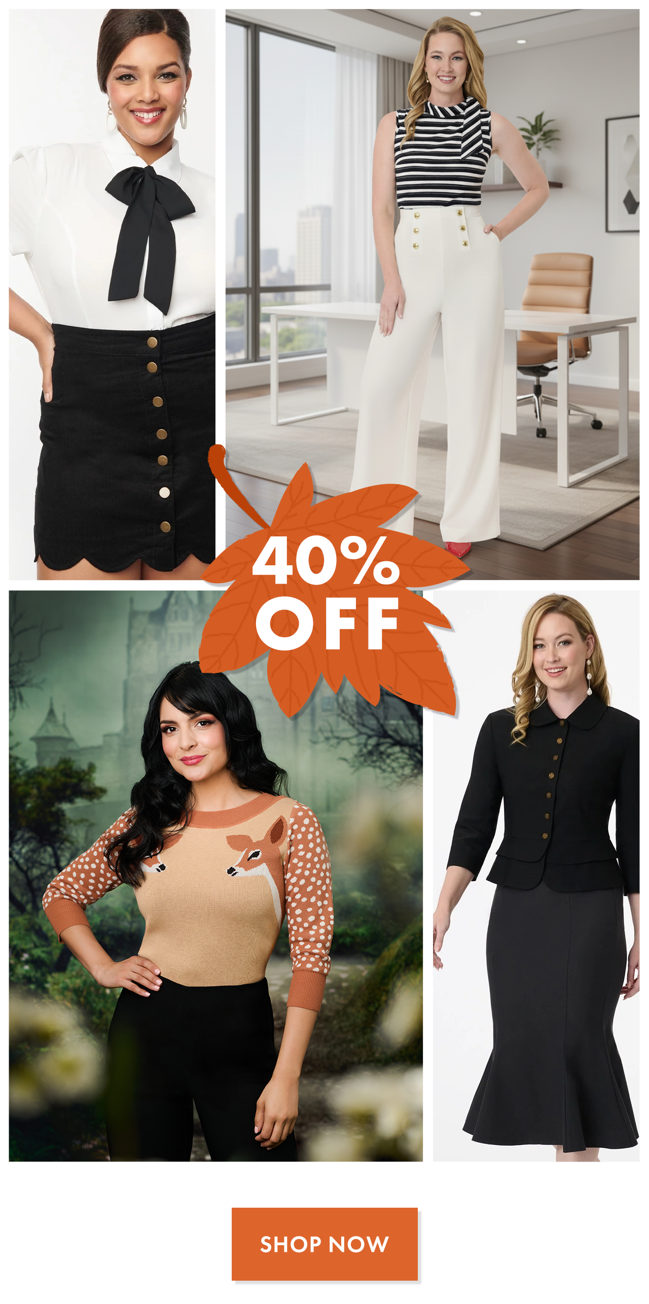 Use code MAGIC for 40% Off Tops and Bottoms