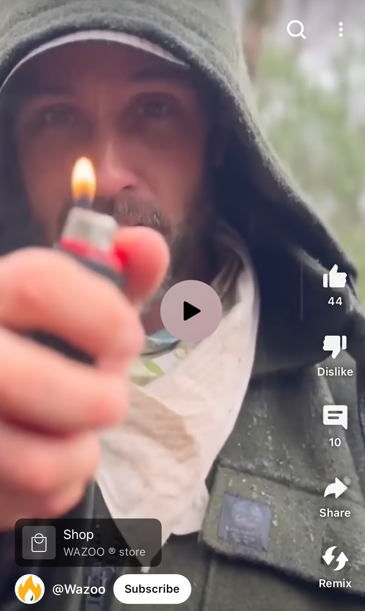 Jason Salyer demonstrating lighter issues