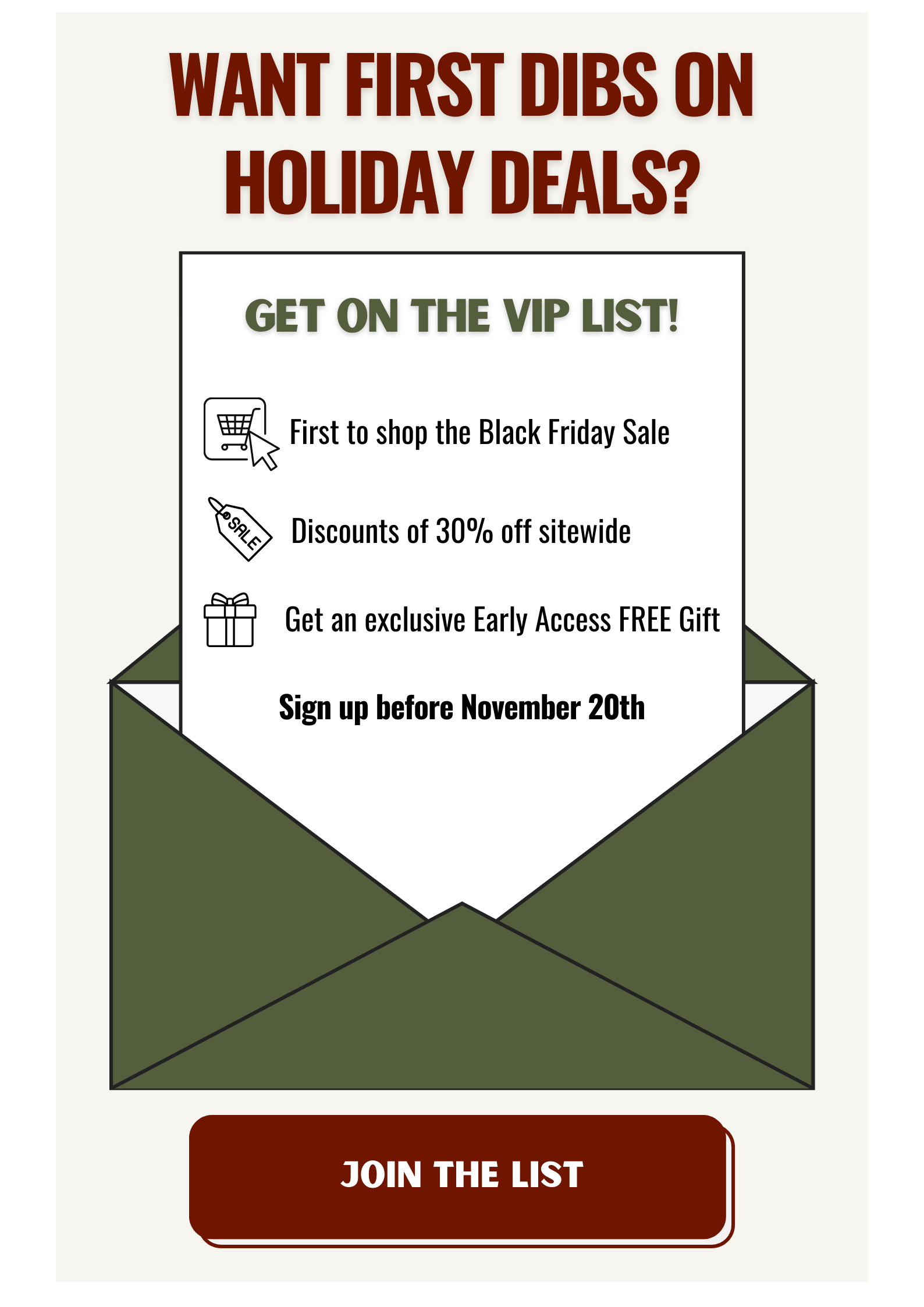Black Friday VIP Sign Up