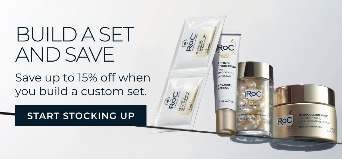 BUILD A SET AND SAVE | Save up to 15% off when you build a custom set. | START STOCKING UP