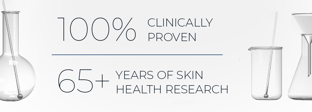 100% CLINICALLY PROVEN | 65+ YEARS OF SKIN HEALTH RESEARCH