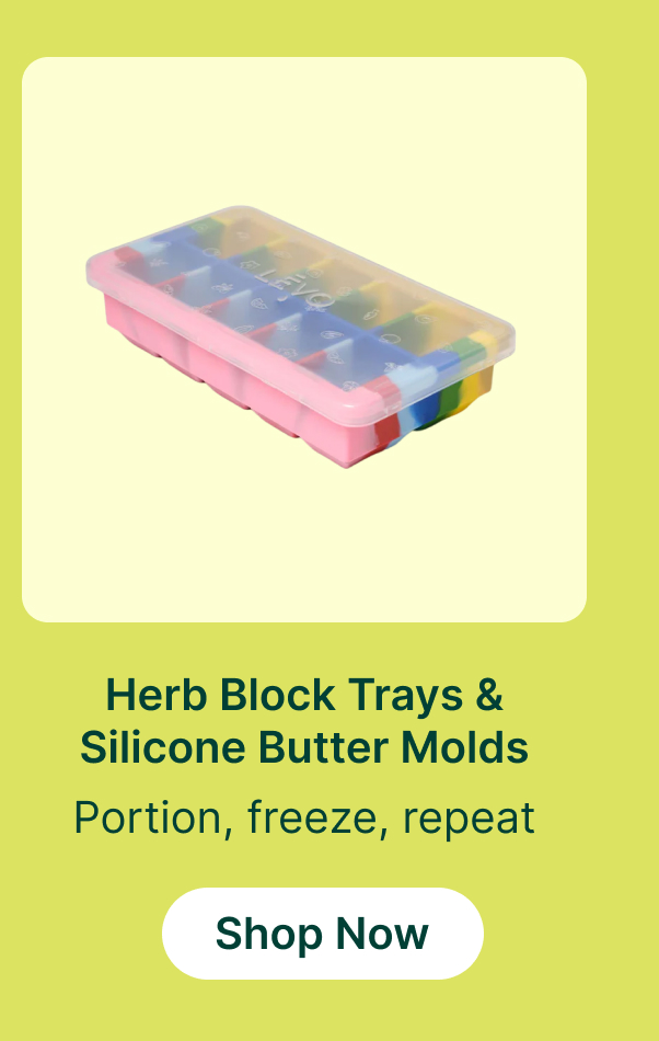 Herb Block Trays & Silicone Butter Molds Portion, freeze, repeat [Shop Now]