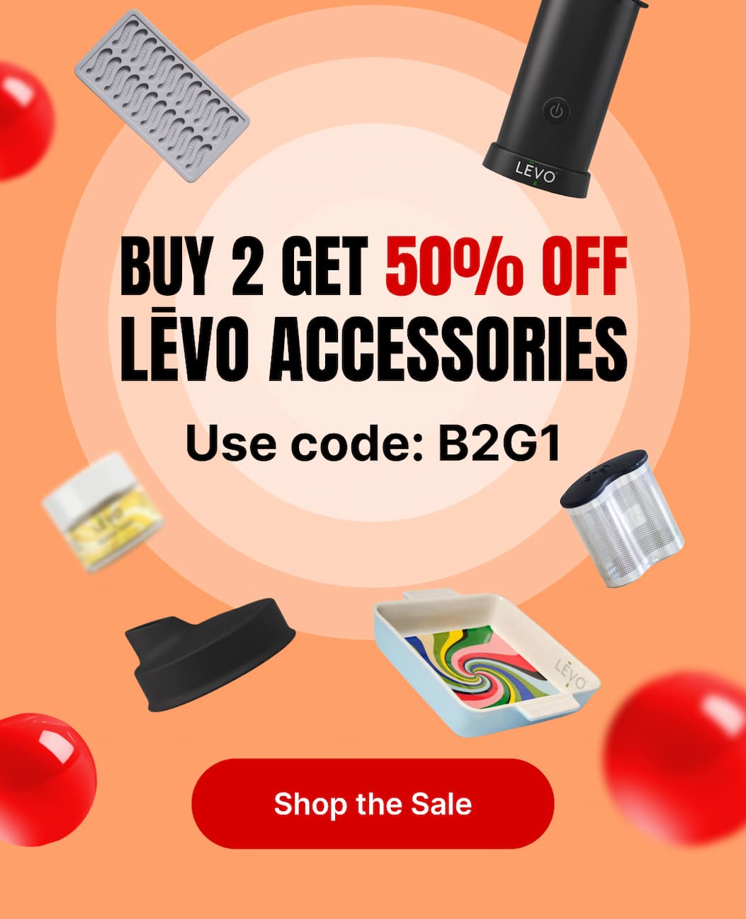 Buy 2 get 50% off LĒVO accessories. Use code: B2G1 [Shop the Sale]